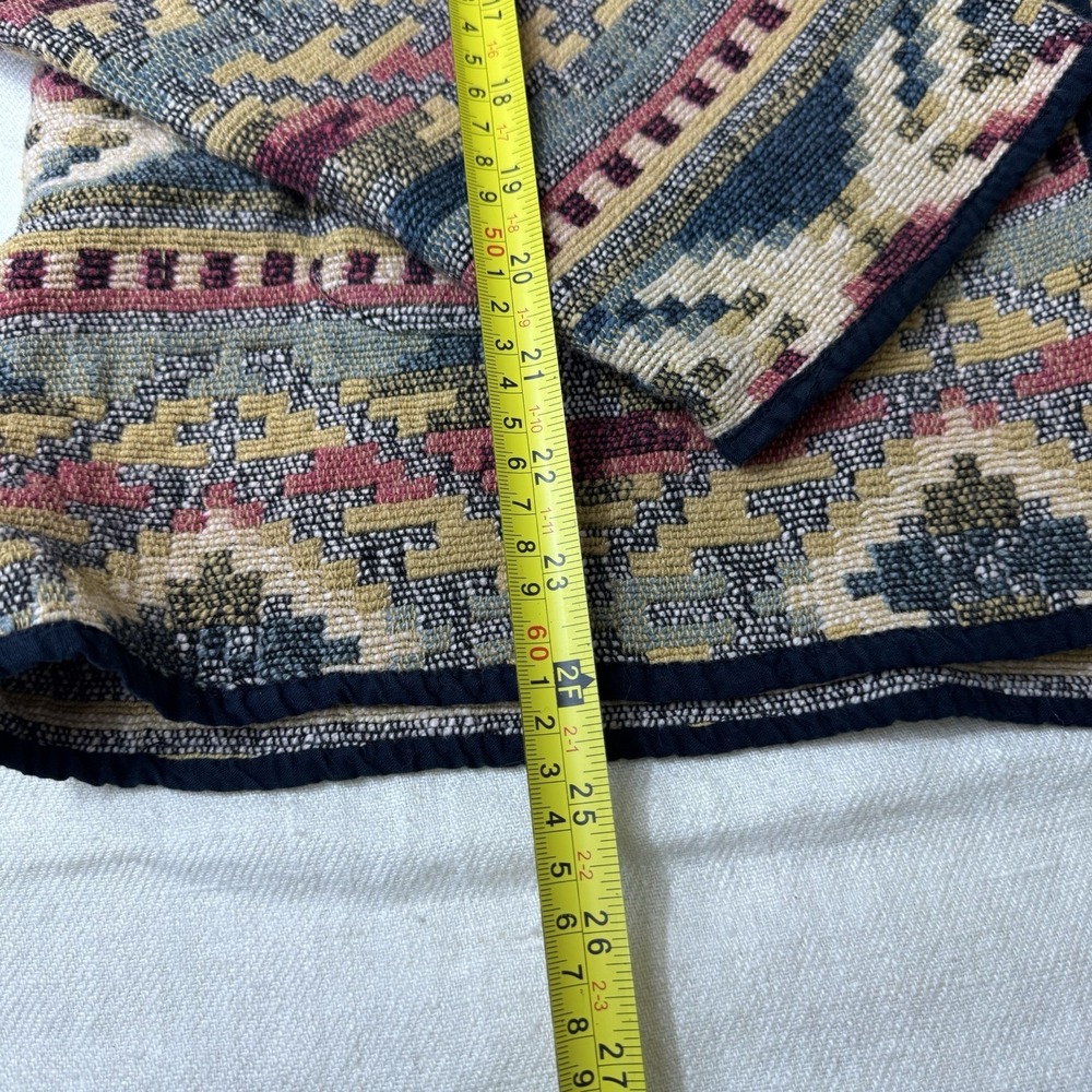 Vintage 90s Southwestern Tapestry Jacket Women's Size L Woven Aztec Tribal Boho - Picture 5 of 8